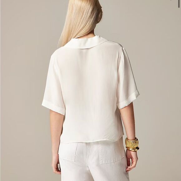 J. Crew Ivory Blouse with Collar - Picture 5 of 11